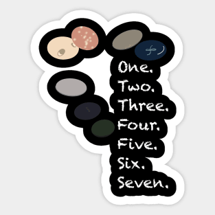 One. Two. Three. Four. Five. Six. Seven. Sticker